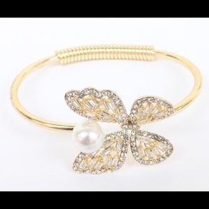 Gold Plated Butterfly Adjustable Bracelet